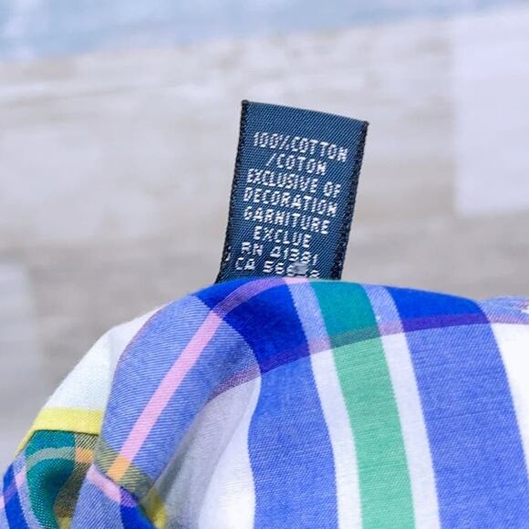 Ralph Lauren Classic Fit Short Sleeve Poplin Shirt Multi Plaid Preppy Mens Large - Picture 6 of 6